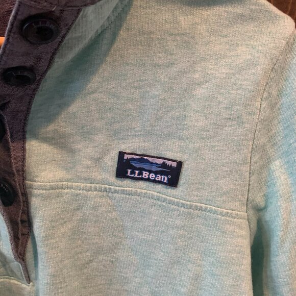 LL Bean Rugby Soft Cotton Pullover *Vintage Women's Large - Picture 2 of 9
